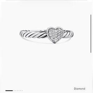 David Yurman Cable Collectibles Heart Stack Ring in Sterling Silver